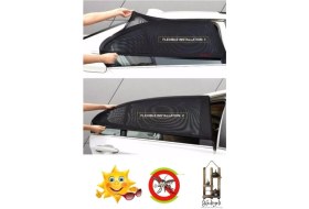 Resim Ankaflex 4 Adet Araba Araç Oto Yan Cam Güneşlik Örtü Perde Kılıf Güneşliği Araba Araç Arka Yan Cam 