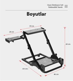 Resim pxn A10 Direksiyonu Standı ( G25, G27, G29, G920, G923 - PXN V9 GEN2, V10, V99 - MOZA R3 ) 