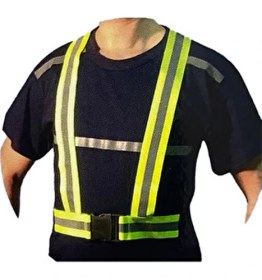 Resim Belirtilmemiş Yüksek Görünürlüklü Reflektörlü Klipsli Fosforlu Motorcu İkaz Yeleği Pratik Kullanım İçin 