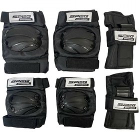 Resim Dizlik Dirseklik Bileklik Seti Yetişkin Siyah 