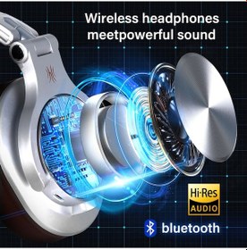 Resim Gümüş Oneodio A70 Fusion Kablolu Kablosuz Bluetooth 5.2 Kulaklık Telefon Için Mic Over Ear Studio Dj Kulaklık Kayıt Kulaklığı 