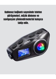 Resim Northcity 500 Metre İnterkom Mesafeli Kask Kulaklığı - Gürültü Engelleyici Bluetooth 5.3 
