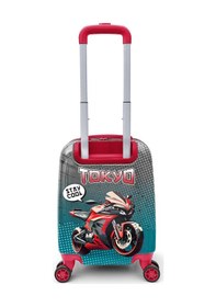 Resim Coral High Kids Anime Motorsiklet Desenli Çocuk Valizi 16782 