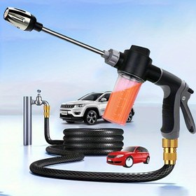 Resim LAN XUN 1 Adet Yüksek Basınçlı Araba Yıkama Köpük Tabancası, Motosiklet Temizleme, Ev Bahçe Sulama Tabancası, Uzun Çubuklu Nozul, Sihirli Arazi ve Çim Sulama Aracı 