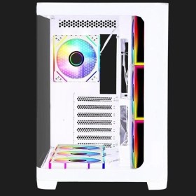 Resim GAMEBOOSTER 850W 80+ BRONZE GB-G2852W-850W 7-FANLI GAMING MID-TOWER PC KASASI BEYAZ 