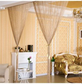 Resim Springsun Parlak Püsküllü Kapı Perdesi - 100x200cm Düğün & Kafe Dekorasyonu 