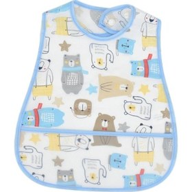 Resim Homyl Bebek Önlüğü Su Geçirmez Kırıntı Yakalayıcı Cepli Ayı Çok Renkli 