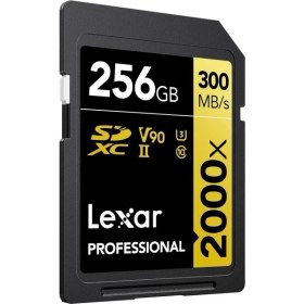 Resim Lexar 256GB 2000x Professional SDXC RDR UII Hafıza Kartı 