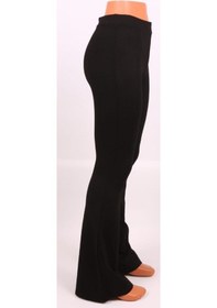 Resim Kadın Siyah Renk İspanyol Paça Tayt Pantolon SiYAH 