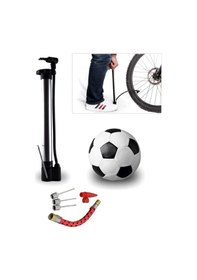 Resim Metal Gövdeli Bisiklet Lastik Teker Şişirme Hava Pompası + 5'li İğne 