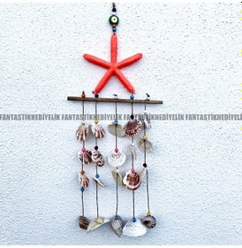 Resim Deniz Yıldız Kabuk Nazar Boncuk Balkon Bahçe Rüzgar Gülü Süs (346305345) 