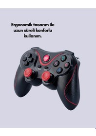 Resim Mey İthalat Ergonomik Tasarımlı Kablosuz Bluetooth Gamepad Titreşimli 
