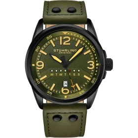 Resim Stührling 447A.06 Stührling 44MM Isviçre Üretimi Erkek Kol Saati 