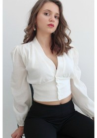 Resim Mois Atelier Beyaz Gömlek, Tasarım, Hediye, Büyük Beden Beyaz 