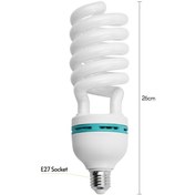 Resim Fortunelane 135w 5500k Led Fotoğraf Işık, Crı90, E27 Yuva, Ac220-240v, Spiral Tasarruflu, 2 Adet Paket 