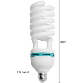 Resim Fortunelane 135w 5500k Led Fotoğraf Işık, Crı90, E27 Yuva, Ac220-240v, Spiral Tasarruflu, 2 Adet Paket 
