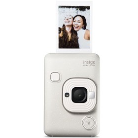 Resim Fujifilm Instax Mini LiPlay Hybrid Misty White Fotoğraf Makinesi - 10'lu Film 