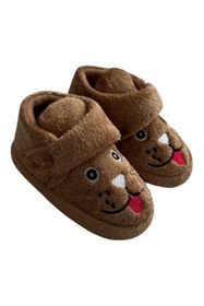 Resim şeker shoes Sevimli Hayvanlar Cırtlı Kaydırmaz Taban Kreş Ev Okul Ayakkabısı Bebek Çocuk Panduf Ev Botu 