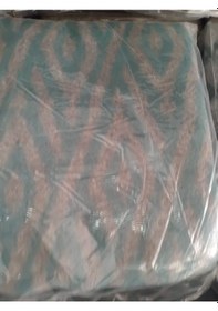 Resim %90 Saf Yün Battaniye Tek Kişilik -doğal Saf Yün - Doğal Desenli Yün Battaniye - Wool Kahverengi - Mavi 