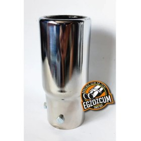 Resim Egzozcum Antipas Iç Kaplamalı Islık Sesli 60 mm Nikelaj Tekli Egzoz Eksoz Ucu 