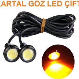 Resim Kartal Göz Led Ayna Altı Civatalı Sarı 18 MM 