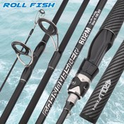Resim ROLLFISH Pro Evrensel Olta - 1.8m-2.7m | Ergonomik Tutma Sapı ile Yüksek Hassasiyetli Karbon Fiber Tasarım | Döner ve Dökme Uyumlu | Taşınabilir Seyahat Balıkçılık Ekipmanı | Tatlı ve Tuzlu Suyun İdeal Yöntemi | Yetişkin Balıkçılar İçin Siyah, Hafif Eylem Olta, Balıkçılık Ekipmanı | Ergonomik Tutma Sapı | Kompakt Olta 