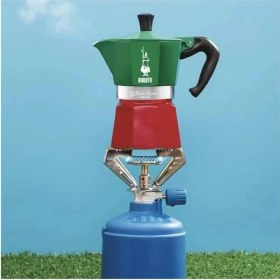 Resim AyrStore - Moka Express Italia: 6 Cups Ocak Üstü Espresso Pişirici - 270ML - Karma Renk - Alüminyum 