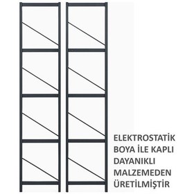 Resim 5 Raflı Metal Gövdeli Çok Amaçlı Mutfak Rafı - Ahşap, Düzenleyici Depolama Ünitesi Kahverengi 