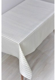 Resim Pvc Şeffaf Kaplama Silinebilir Masa Örtüsü Hasır-476 Gri 