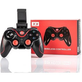 Resim Ximistore9 X3 Kablosuz Bluetooth Oyun Kolu: Android Ve İos Uyumlu, Pubg İçin Direk Bağlanma, Daire Tuşlu + Tutucu + Paket 