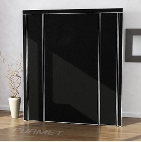 Resim HOLTEK Lüks Çok Raflı Bez Dolap Kumaş Gardırop 