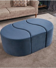 Resim Favora Alya Puf - Mavi Mavi 