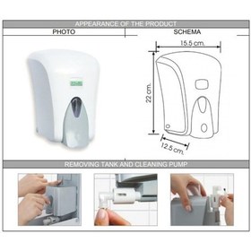 Resim Vialli S6C Hazneli Dezenfektan Dispenseri 1000 Ml Krom 