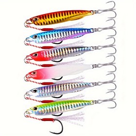 Resim 20g/30g/40g Hızlı Batan Jigging Yem, Metal Jig, Sahil Dökümü ve Trolling için Balıkçılık Yemi 