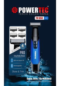 Resim Powertec TR-650 Ense Sakal Vücut Tıraş Makinesi 