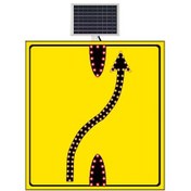Resim Güneş Enerjili Şerit Aktarımı Sol Yoldan Sağ Yola Sarı Zemin 