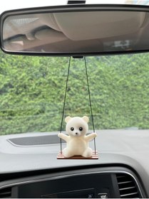 Resim CEBECİOTO SALINCAKTA SALLANAN SEVİMLİ AYICIK AYNA SÜSÜ OTO AKSESUAR 