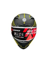 Resim Scoyco FF-871 Flash Güneş Vizörlü Kapalı Motosiklet Kask Mat Sarı - Siyah 