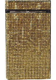 Resim Nesgıft Kadın Gold Swarovski Taşlı Ince Uzun Sigara Kutusu 