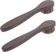 Resim SOIMISS 2 Adet Uzun Saplı Ayakkabı Fırçası Yumuşak Kıllı Ayakkabı Fırçası Çizme Bakım Fırçaları Kumaş Yıkama Fırçası Önyükleme Cilası Fırçası Ahşap Aplikatör Fırçası Kürk 