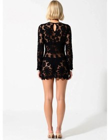 Resim Benerly Kadın Ajurlu Dokuma Bisiklet Yaka Kolsuz Bodycon Midi Plaj Elbise Siyah 