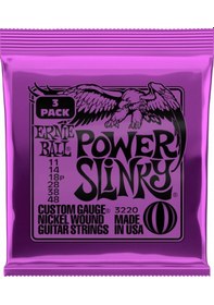 Resim Ernie Ball 3220 Power Slinky Nickel Wound Elektro Gitar Teli (3’lü Paket) 