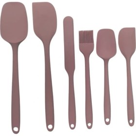 Resim 6lı Yanmaz Yapışmaz Isıya Dayanıklı Mutfak Pasta Slikon Yumurta Fırçası Kaşık Bıçak Spatula Seti 