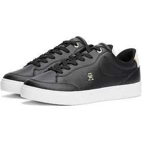 Resim Tommy Hilfiger Kadın Essential Chic Court Sneaker Siyah Çok Renkli 