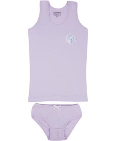 Resim Katamino Kız Çocuk Geniş Askılı Atlet & Slip Takım Mor 