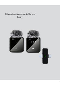 Resim Bfs Profesyonel Ses Kayıtları İçin 2 Li Kablosuz Yaka Mikrofon Seti 