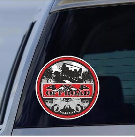 Resim Komik Off Road Kendinden Yapışkanlı Çıkartma Araba Plakası Su Geçirmez Oto Dekorları F-15cm-longest Side 