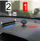 Resim Araç İçi Park Numaratörü Telefon Tutucu 2'si 1 Arada Numaratör Stand Araba Aksesuar Standı 