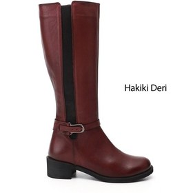 Resim Gönderir Kadın Bordo Fermuarlı Kalın Topuklu Hakiki Deri Çizme Gkzc134m1968 Bordo 