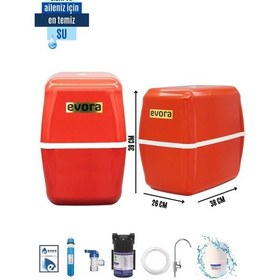 Resim 5 Filtreli 10 L Pompalı Kırmızı Kapalı Oval Kasa Su Arıtma Cihazı 